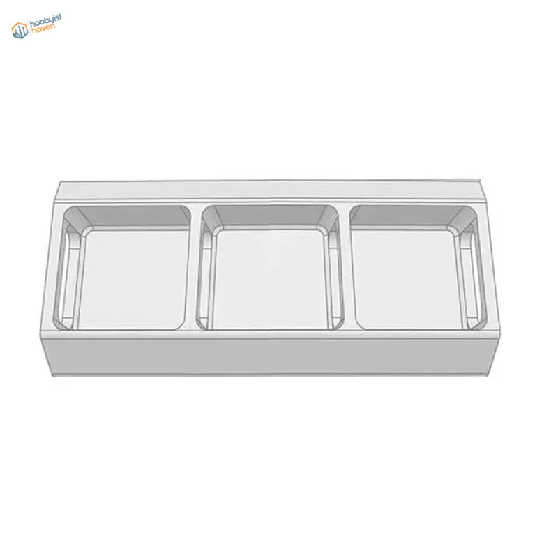 Three-basin stainless steel sink for scale modeling glue holders