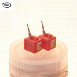 Two miniature red 1/35 1/32 Honby gas canisters for civilian supplies model kits