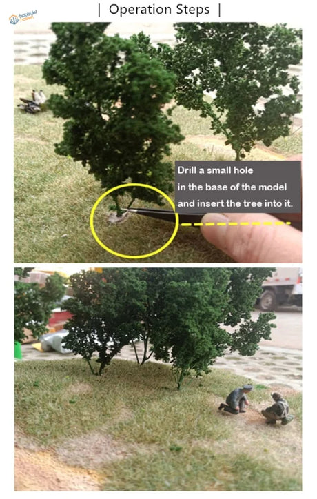 Green dense tree model for 1/35 1/48 1/16 scale modeling tools