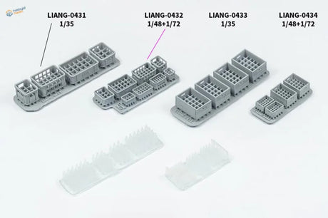 Gray plastic train platform sets with soda bottles for scale modeling tools