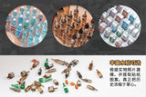 1/35 3D printed liquor bottles in miniature assorted colors