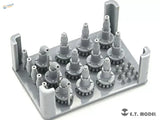 1/35 3D-printed realistic antenna mast base with gray plastic gears and bolts