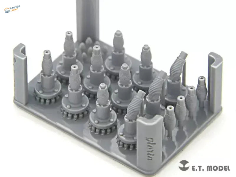 1/35 3D-printed realistic antenna mast base with gray plastic gear assembly