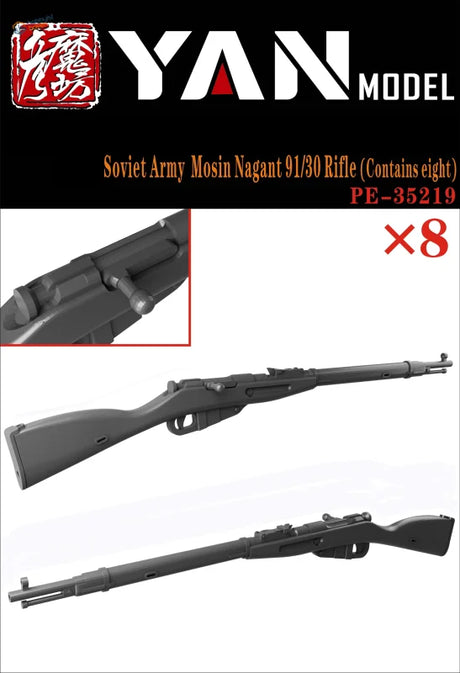 8 pièces 1/35 Fusils Mosin Nagant imprimés en 3D