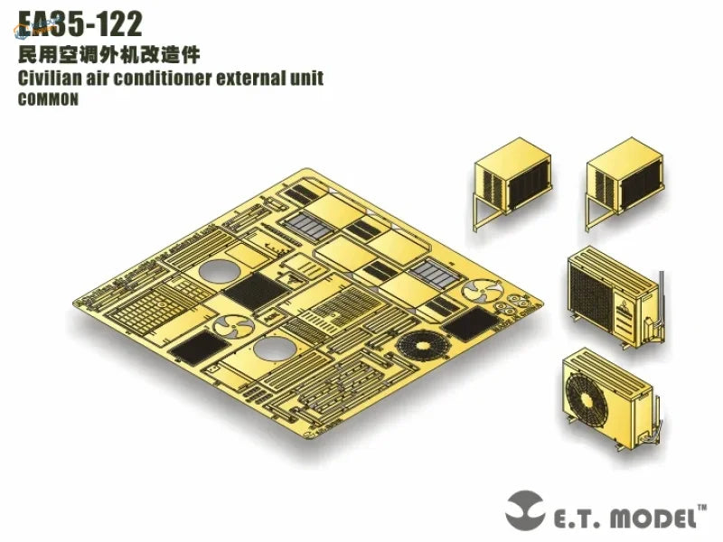 1/35 yellow metal sheet for air conditioner units assembly details