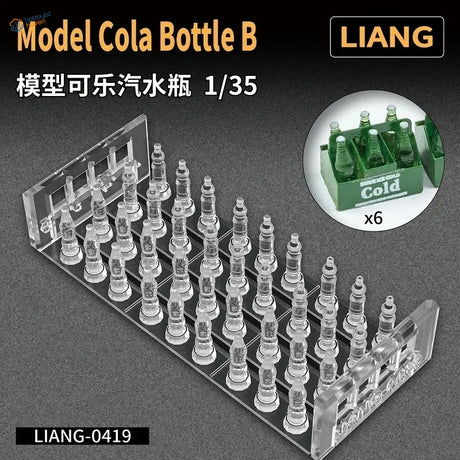 1/35 Coke bottles in clear acrylic tray for scale modeling tools