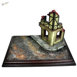 1/35 corner ambush scene: half-destroyed European building model