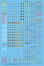 Blue WWII US army insignia decals sheet by Alliance Model Works