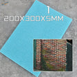 Vibrant turquoise foam panels for scale modeling tools, 200x300x5mm