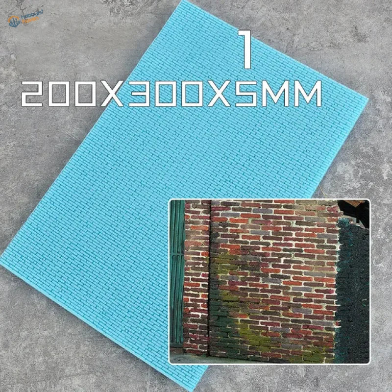 Vibrant turquoise foam panels for scale modeling tools, 200x300x5mm