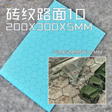Light blue hexagonal foam panels for 1/35 scale modeling tools
