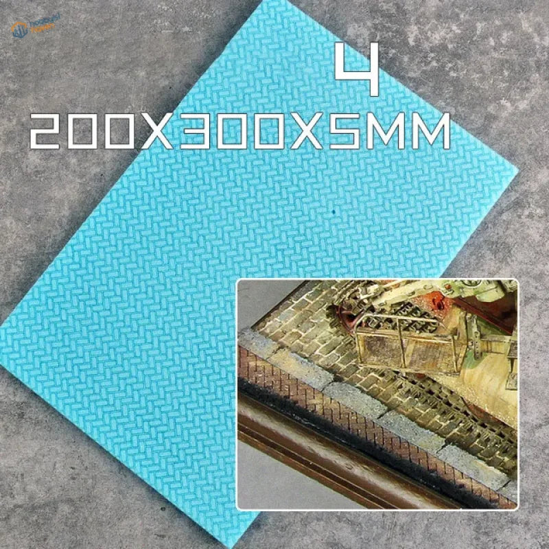 Light blue textured foam panels 200x300x5mm for 1/35 scale modeling tools