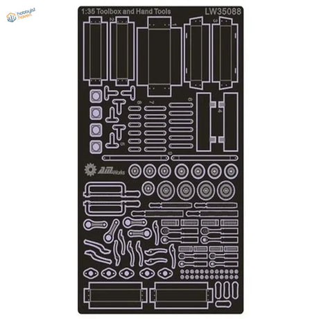 1/35 mechanics toolbox with scale modeling tools outline
