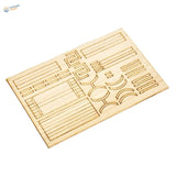 1/35 miniature table and chairs sets with laser-cut Chinese trigrams wood sheet