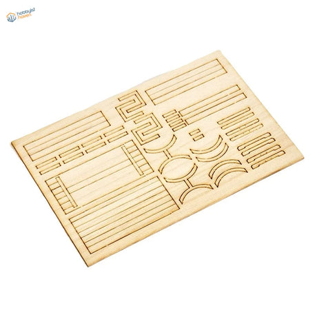 1/35 miniature table and chairs sets with laser-cut Chinese trigrams wood sheet