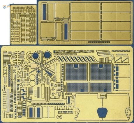 1/35 PE set for Tiger I: gold plastic fret with precision hobby parts