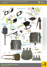 German WWII soldier mess tin with matte dark green finish in 1/35 photoetch set