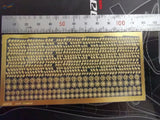 Gold 1/35 photoetch sheet sunflowers D-45 decals with leaf starburst patterns
