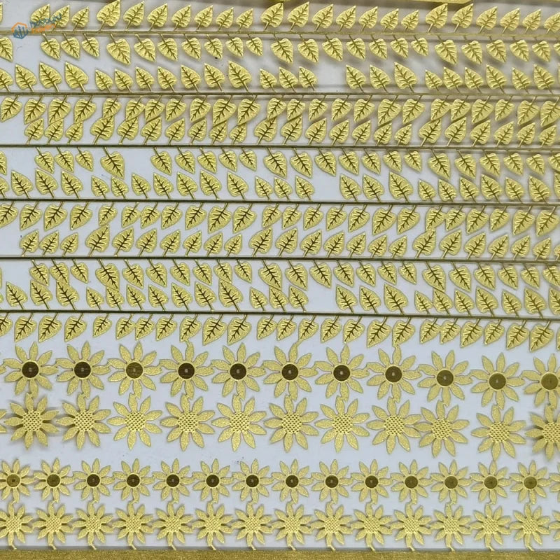 1/35 photoetch sheet sunflowers with golden leaf and sunflower metal embellishments in rows