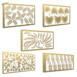 Gold photoetch tropical plants with metal leaf panels