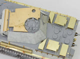 1/35 Photoetched Panther Ausf G Anti Air Armor with extra armor plates, gray gold tank top deck