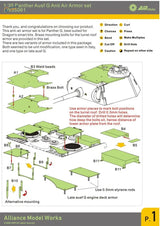1/35 Photoetched Panther Ausf G Anti Air Armor with extra armor plates
