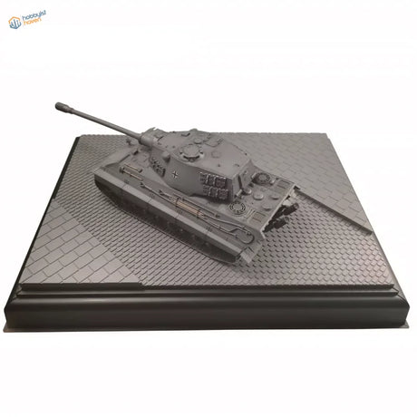 Gray metallic tiger I tank on 1/35 street diorama base
