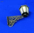 1/35 resin model of antique brass street wall lamp with ornate scrollwork