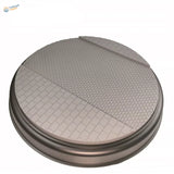1/35 round diorama base lid with gray silicone brick texture and metallic rim for street scenes