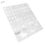 1/35 stencil for German heavy tank battalion symbols on silver plastic sheet