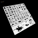 1/35 stencil sheet with German heavy tank battalion symbols grid