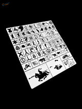1/35 stencil sheet with German heavy tank battalion symbols grid