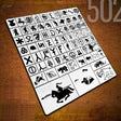 1/35 stencil sheet for German heavy tank battalion symbols with animal motifs