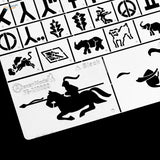 1/35 German heavy tank battalion stencil with white sheet and black animal silhouettes