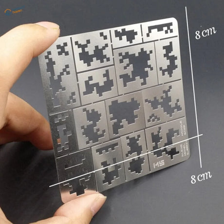 1/35 silver stencil for modern AFV digital camo with pixelated lizard grid