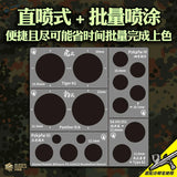 1/35 WW2 German tank wheel stencils with Tiger H1 Panther labels