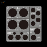 1/35 WW2 German tank wheel stencils with gray plastic roadwheel design