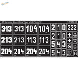 1/35 black stencils for WWII Tiger II Pz.Abt.101 with white grid decals