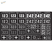 1:35 black stencil for Tiger I Pz.Abt.503 with white decals, precision hobby tools