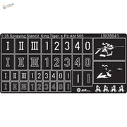 1/35 WWII Tiger stencils for Pz.Abt.505 Tiger II scale modeling tools