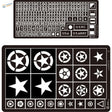 1/35 WWII U.S. vehicle markings stencils with stars for scale modeling tools