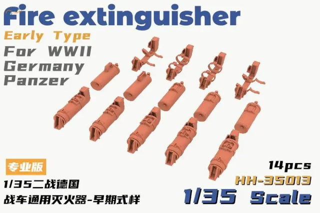 1/35 orange Tetra fire extinguisher for WWII German Panzers, scale modeling tools
