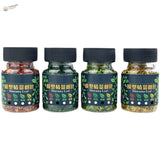 Four 1/35-1/48 miniature tree leaves jars in green shades with blue labels