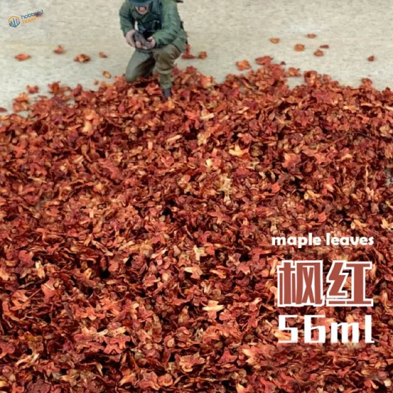 1/35-1/48 miniature tree leaves with kneeling military figurine