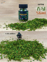 56ml spring green miniature tree leaves bottle with black cap and dark label