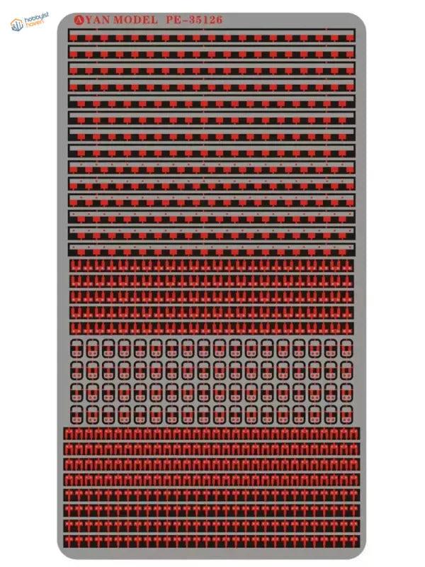1/35 universal movable hinges red black decals on gray sheet