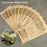 1/35 wooden fences: light-colored model fence pieces for scale modeling tools