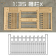 1:35 scale wooden fences kit by Reeling X with pre-cut parts