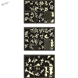 WWII German disc camouflage stencil with glowing patterns