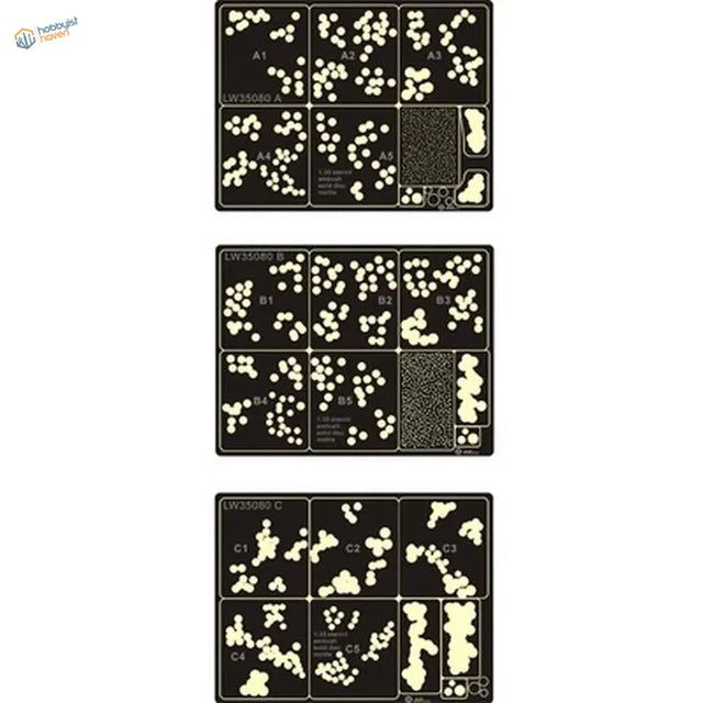 WWII German disc camouflage stencil with glowing patterns